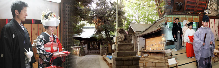 写真:戸越八幡神社での結婚式