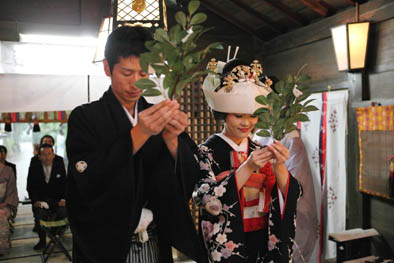 写真: 戸越八幡神社での神前挙式の様子4