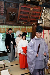 写真: 戸越八幡神社での神前挙式の様子5
